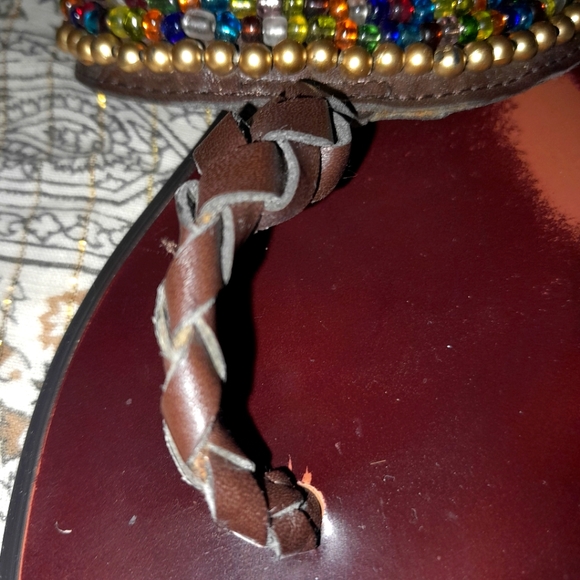 Steve Madden Gladiator Style Ornate Beaded Sandals Women's Size 6.5 - Picture 5 of 11